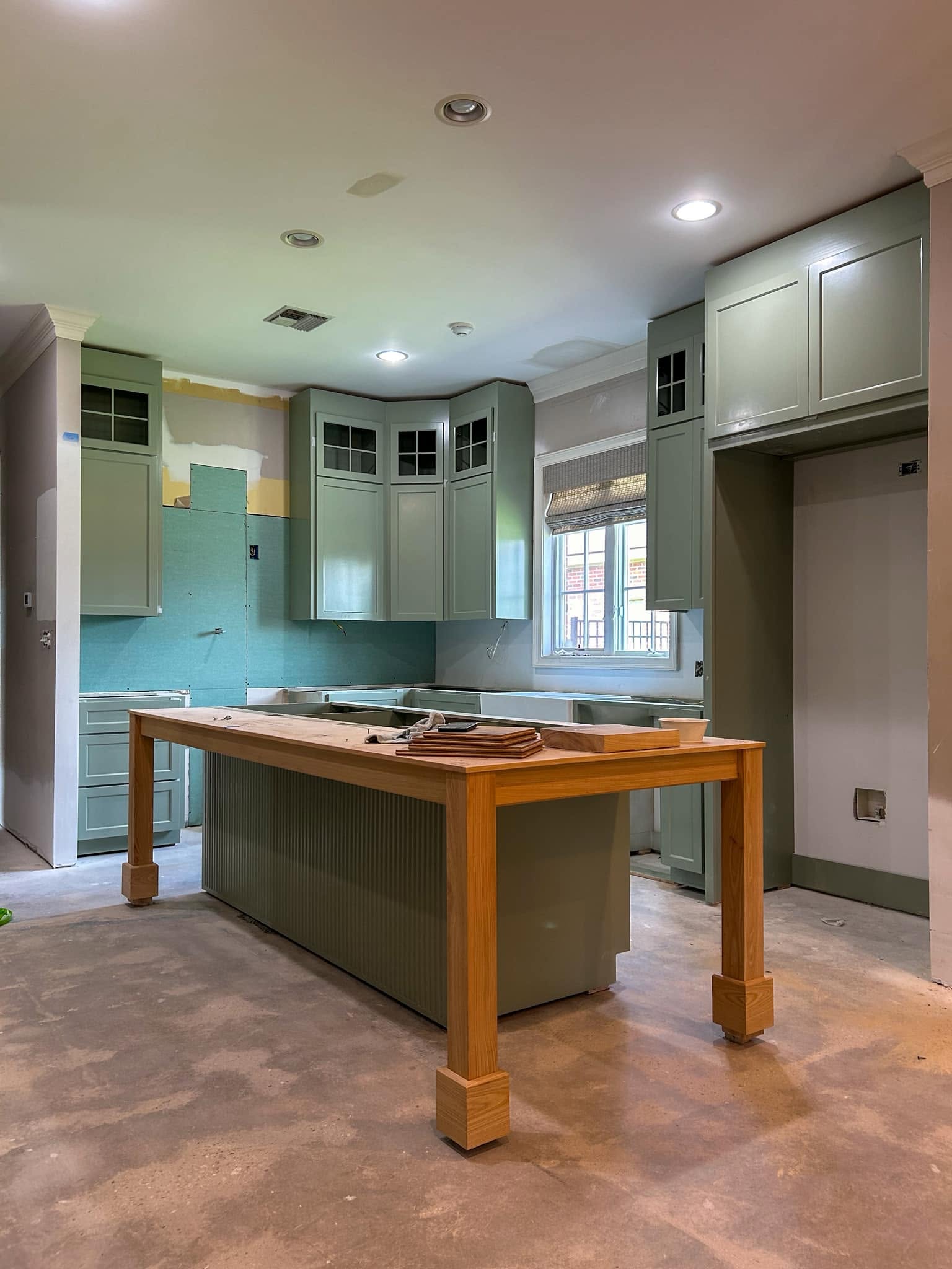 Kitchen renovation and cabinetry construction in progress